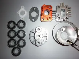32 cc aluminum intakes with gaskets velocity stack and filter clamp clutch fan and hub bearings.webp